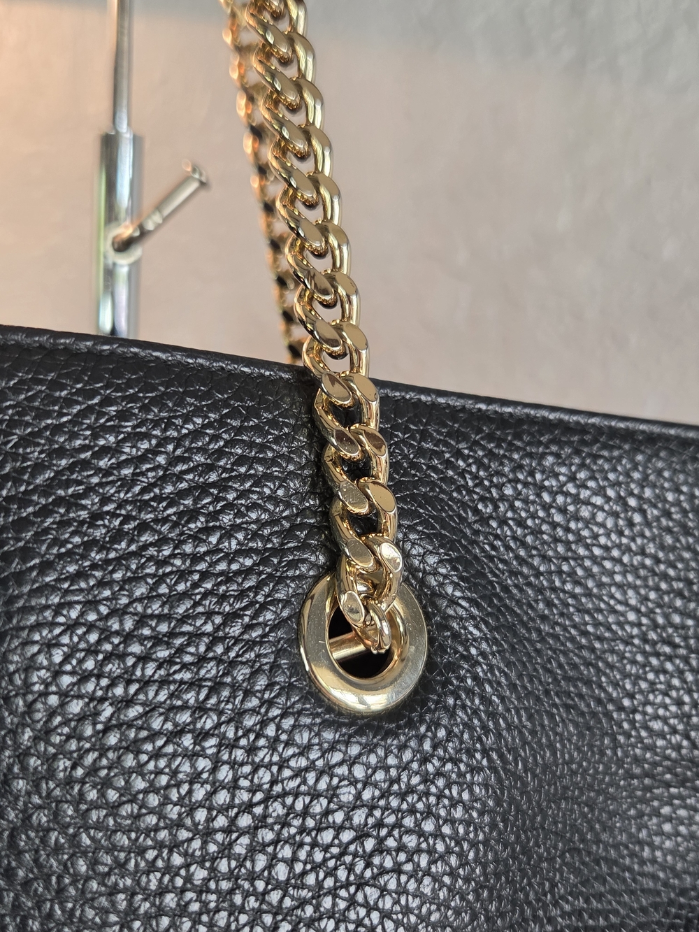 Furla Black Leather Chain-Handle Tote - Picture 9 of 16